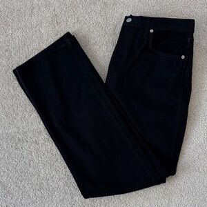 Re/Done 90's High-Rise Loose Baggy Straight-Leg Jeans 32" Black Sz29